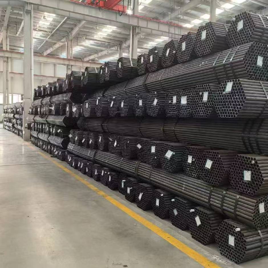 Bundled seamless pressure tubes in warehouse