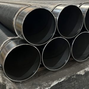 CRA clad pipe stock with visible pipe ends